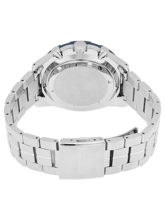 NWT Seiko Essentials Chronograph Quartz Blue Dial Men\'s Watch Ssb345